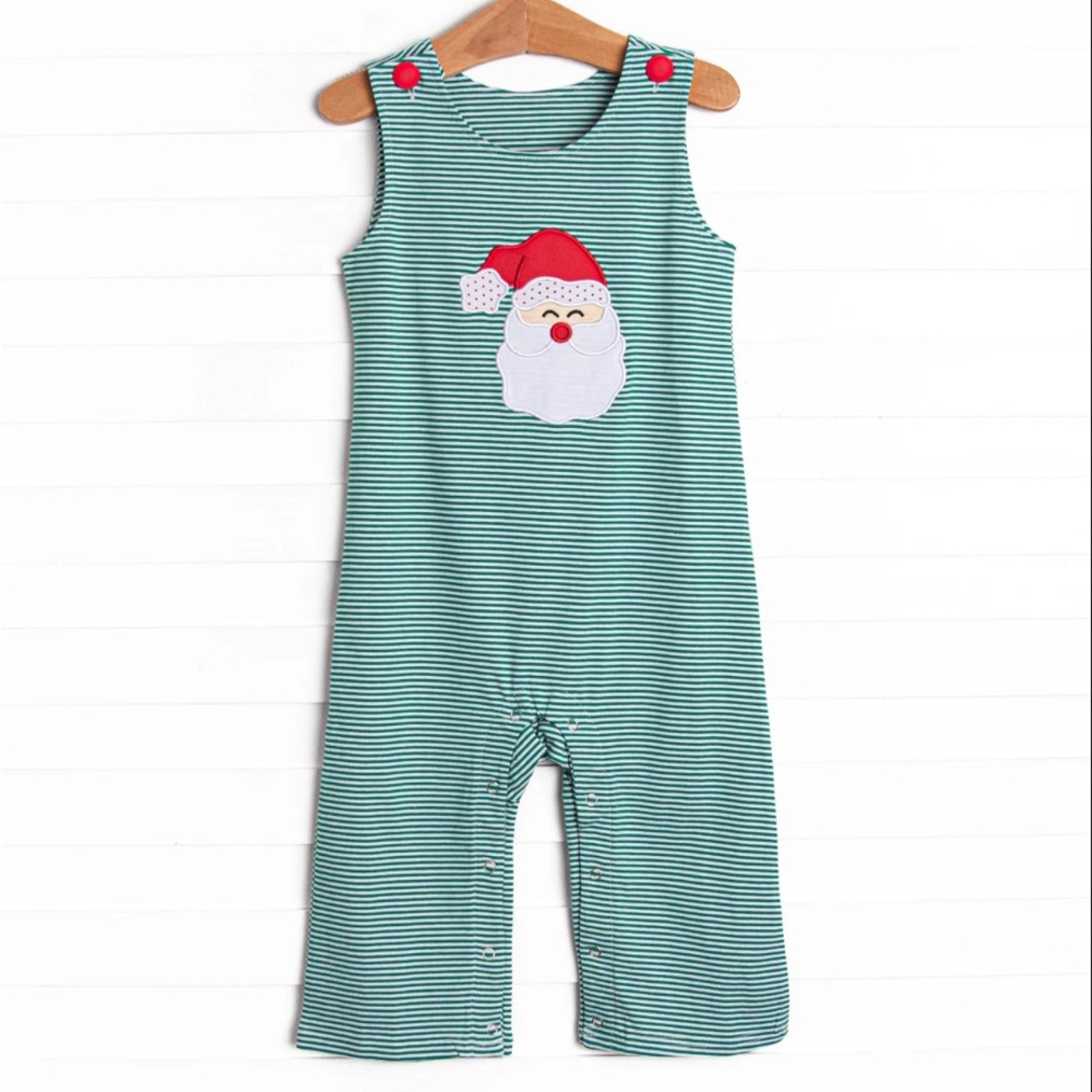 Stitchy Fish, Baby Boys Christmas Jon Jon, Green